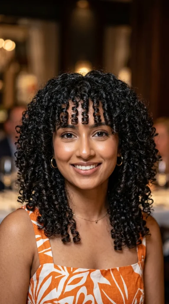 Wash-and-Go Curly Layered Style