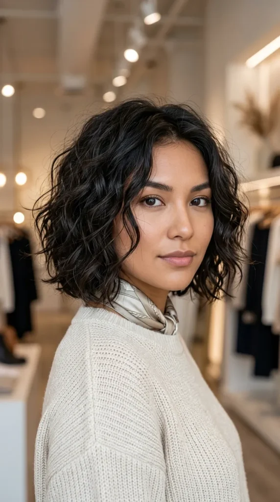 Wavy French Bob for Thin Hair