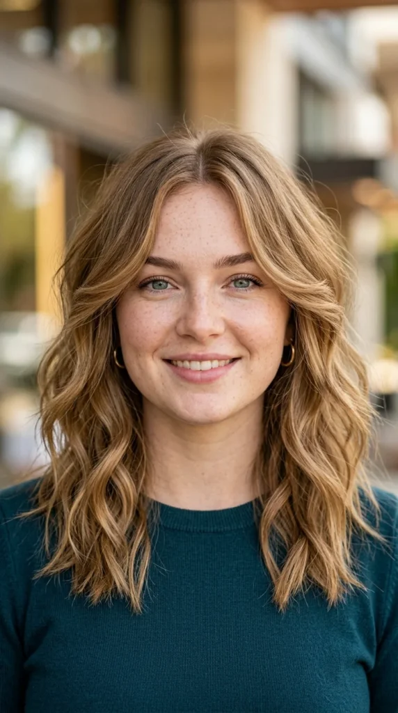 Wavy Layers for Round Face