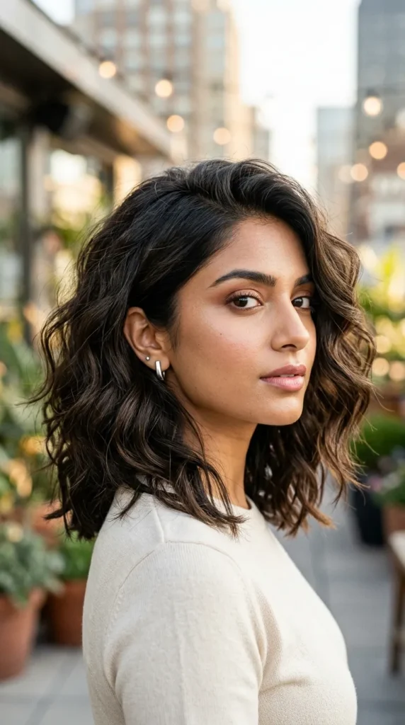 Wavy Lob for Thin Hair Women