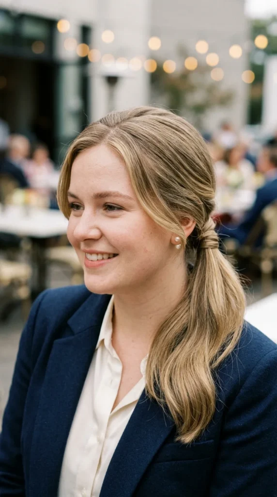 Wedding Guest Low Ponytail