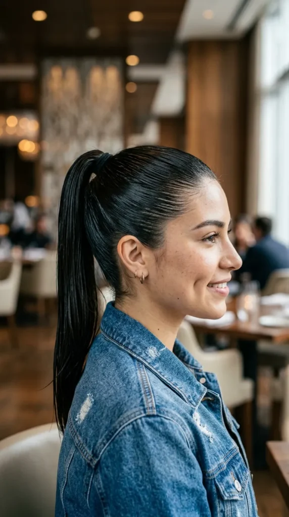 Wet Look Ponytail