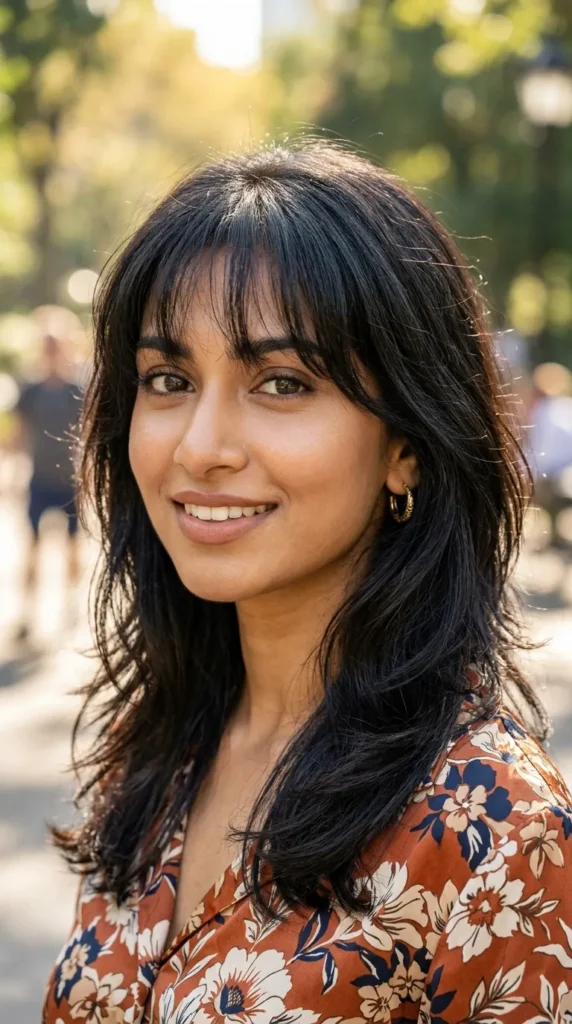 Wispy Bangs for Thin Hair with Medium Layers
