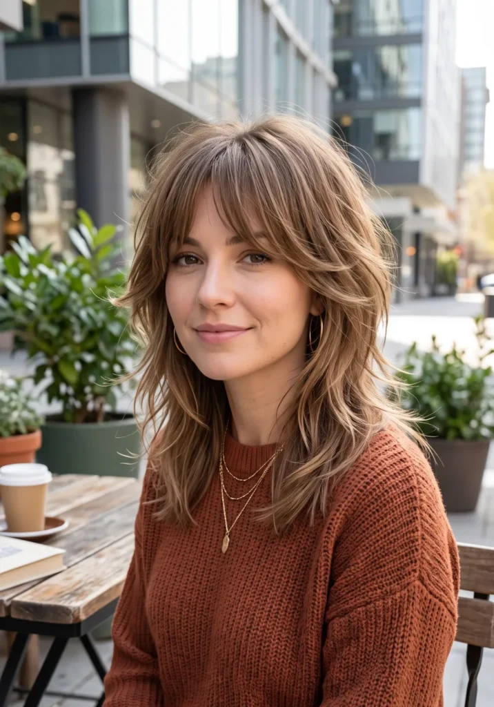 Wispy Layered Shag for Thin Hair