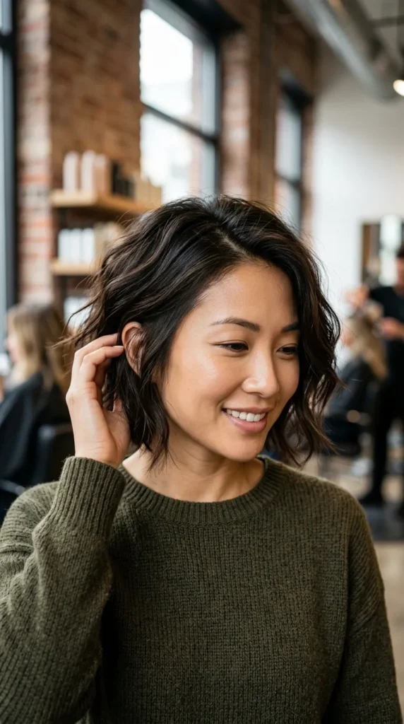 Wispy Short Layers for Naturally Wavy Hair