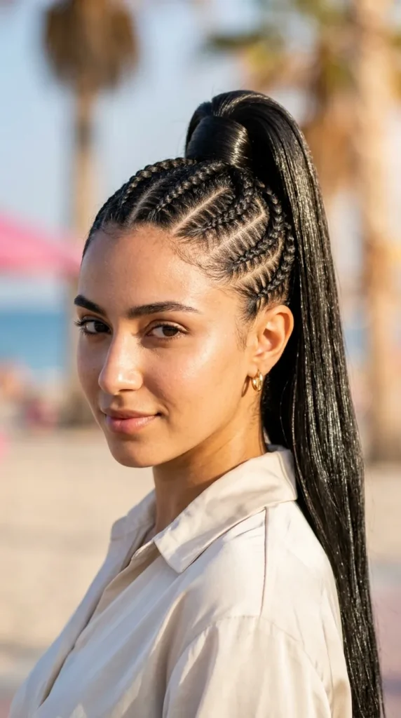 Zigzag Feed-In Ponytail