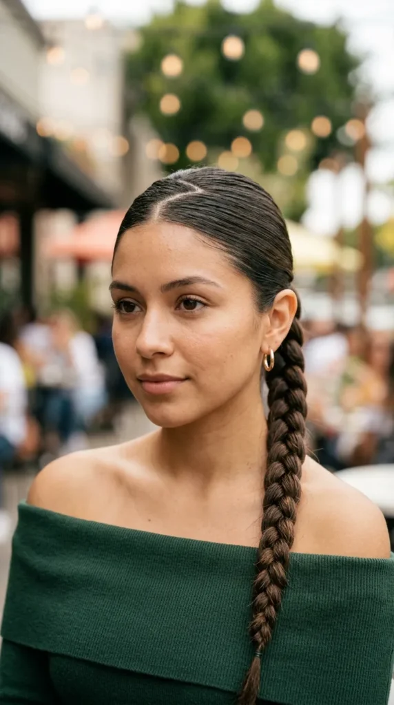 Zigzag Part Braided Ponytail