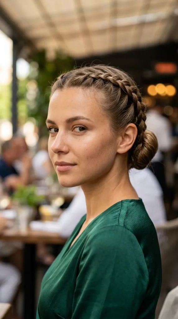 Accent Braid Sleek Bun