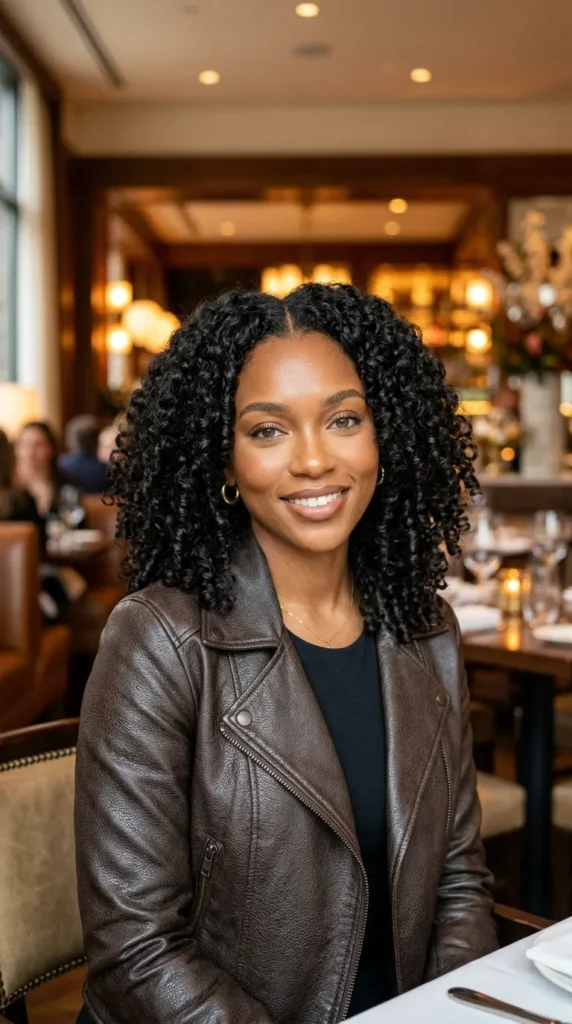 Bouncy Wand Curls with Middle Part
