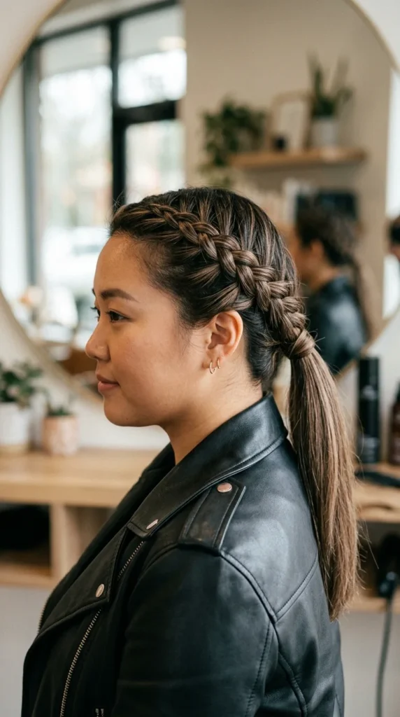 Braided Crown Ponytail