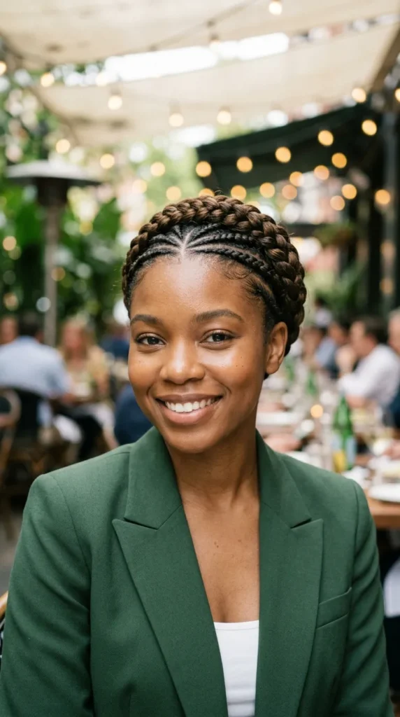 Braided Crown Updo for Elegant Days