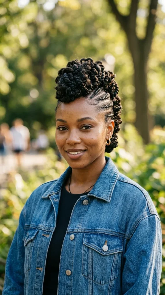 Braided Mohawk Updo