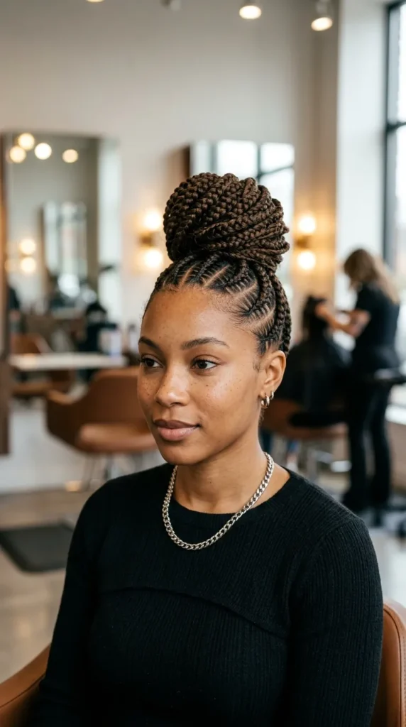Braided Top Knot with Volume