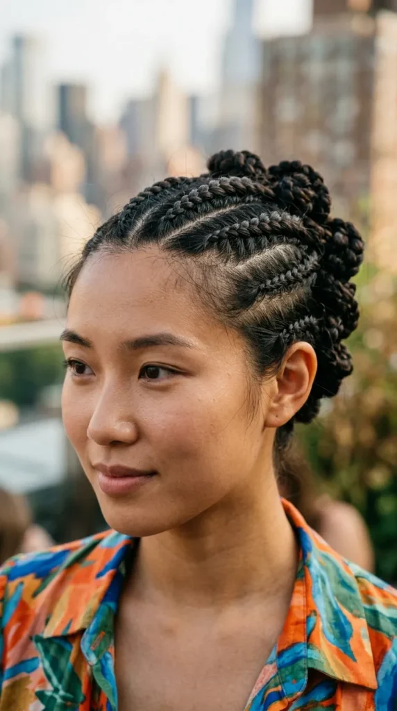 Cornrow Braided Updo
