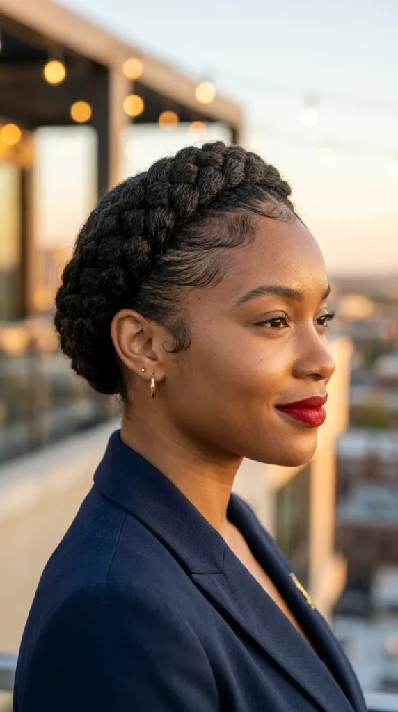 Crown Braid with Soft Baby Hairs