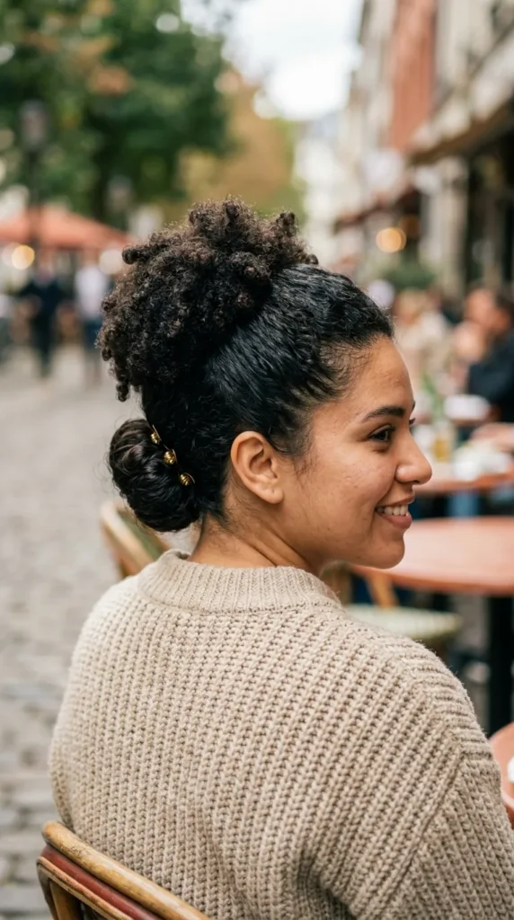 Crown Puff with a Low Bun