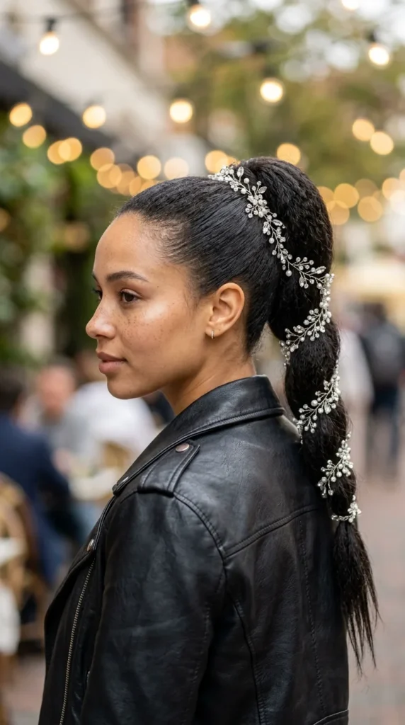 Crystal Hair Vine Ponytail