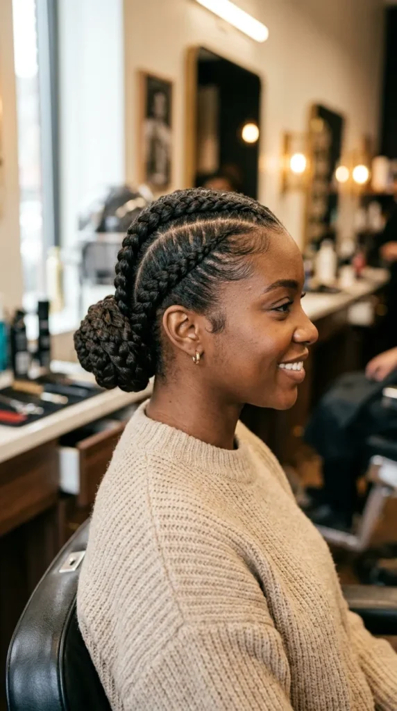 Double Dutch Braids into Bun