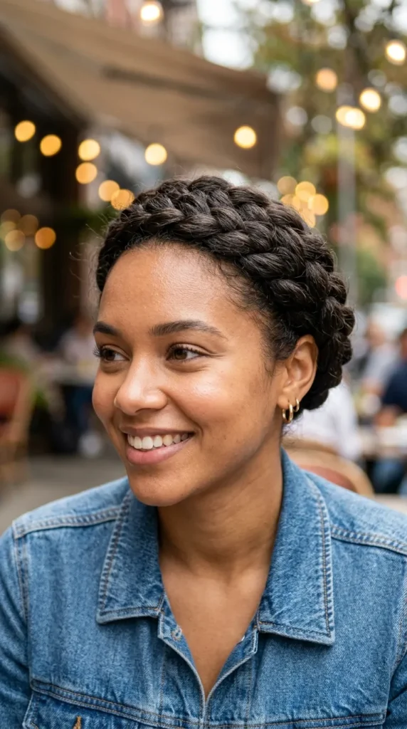 Dutch Braid Crown Updo