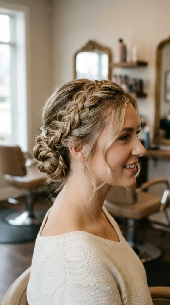 Elegant Bridal Braided Updo