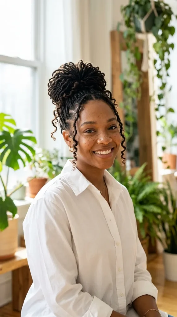 Elegant Locs Bun Updo