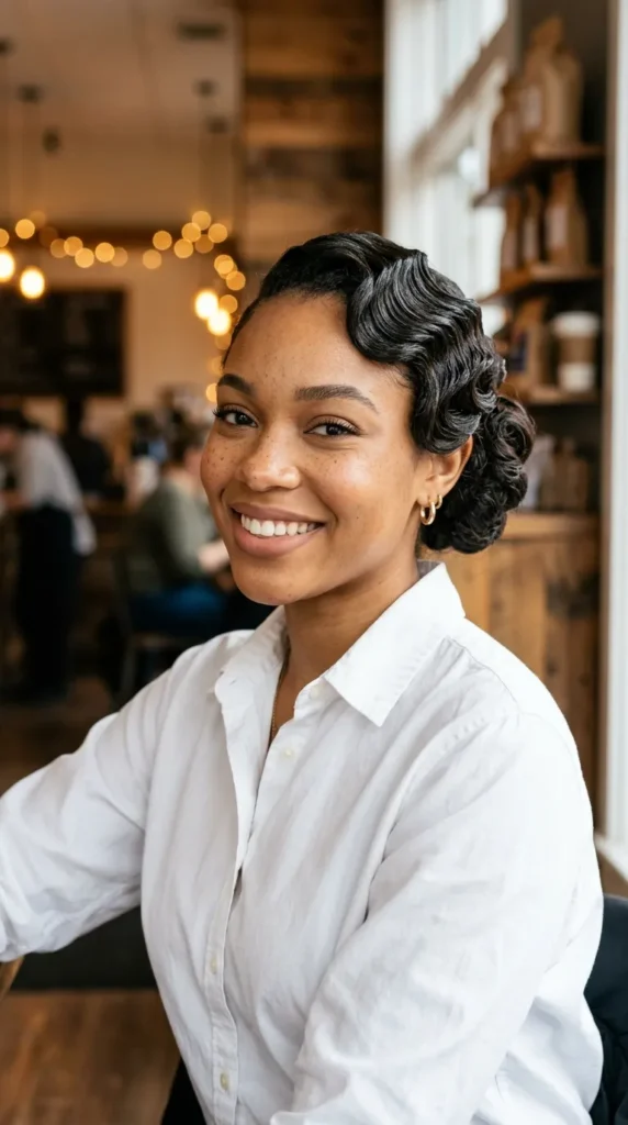 Finger Wave Updo Style