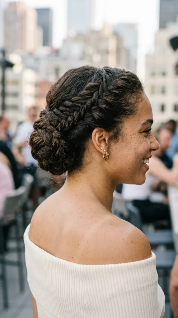 Fishtail Braided Updo with Texture
