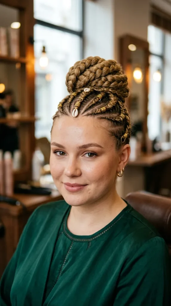 Fulani Braided Bun Style