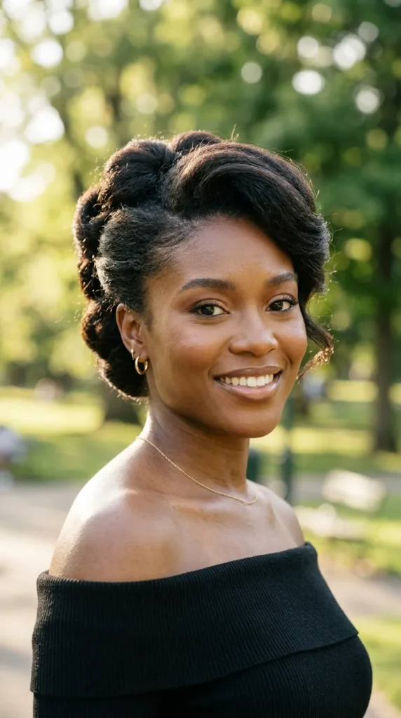 Hollywood Roll Updo Look