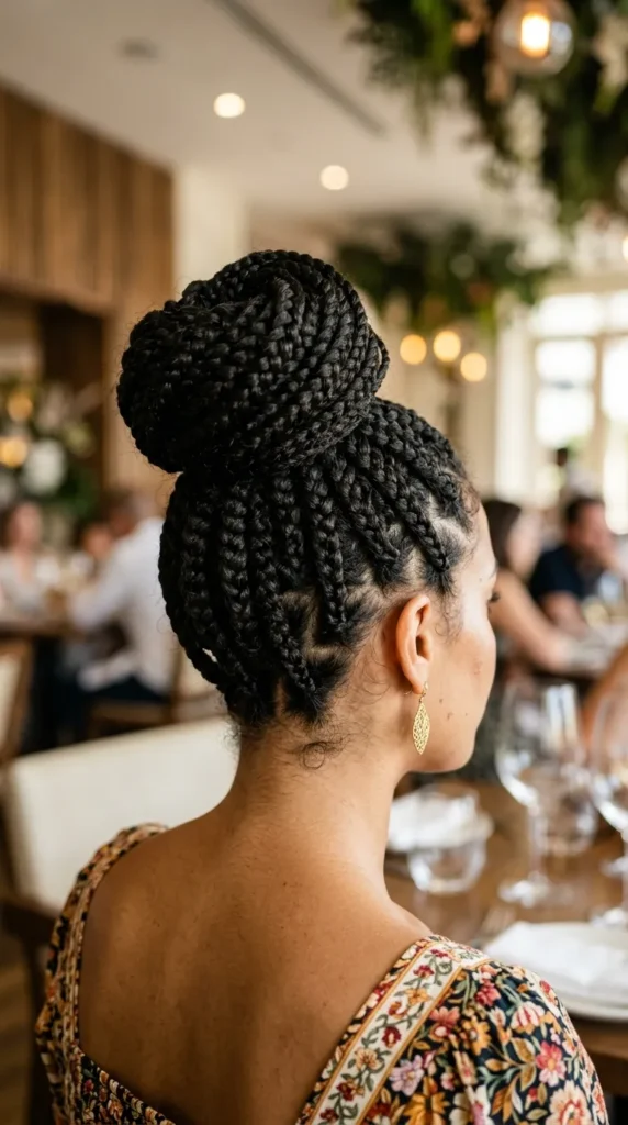Jumbo Braids Top Knot