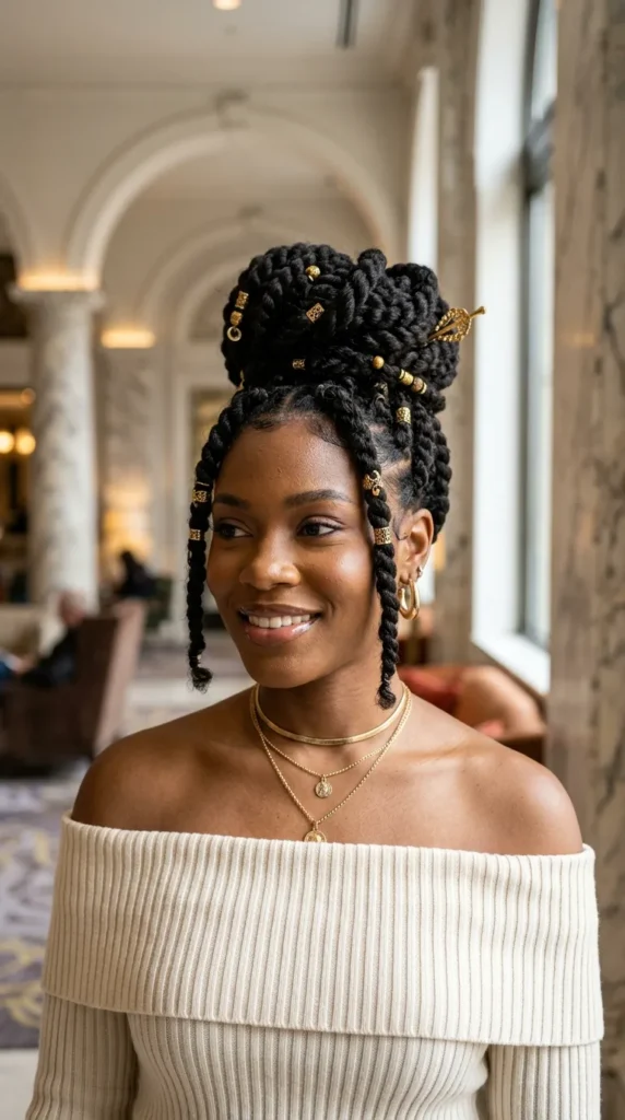 Jumbo Twist Updo with Accessories