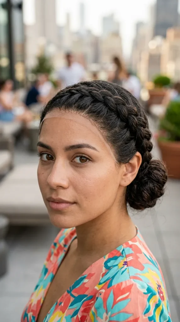 Lace Braid into Low Bun
