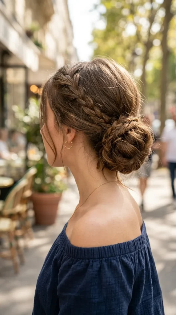 Messy Braided Low Bun