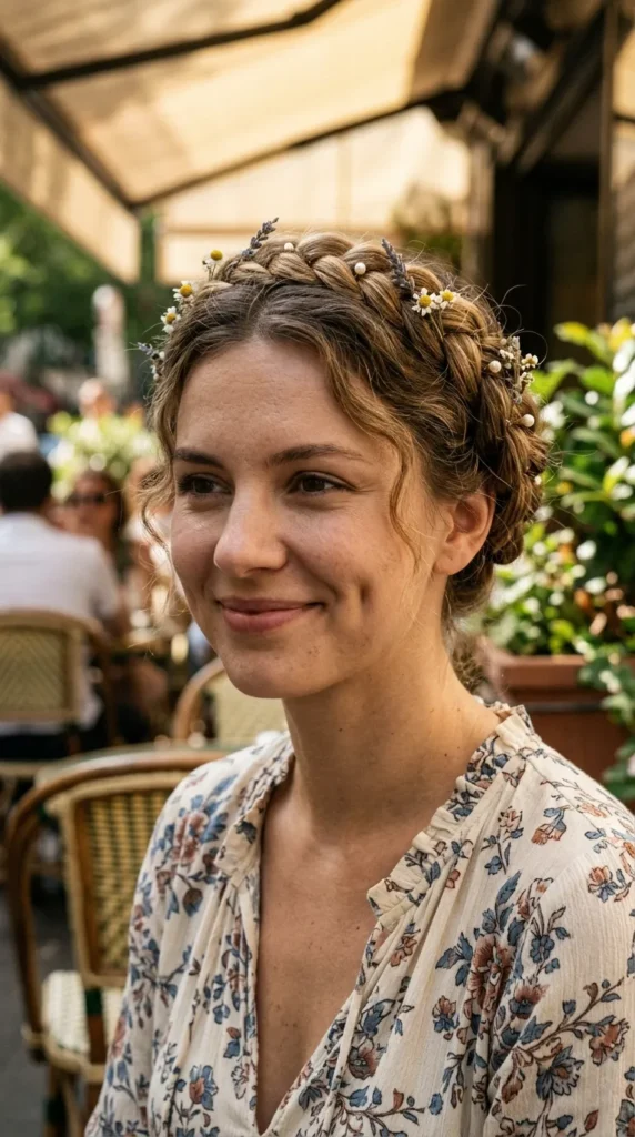 Milkmaid Braid with Soft Waves