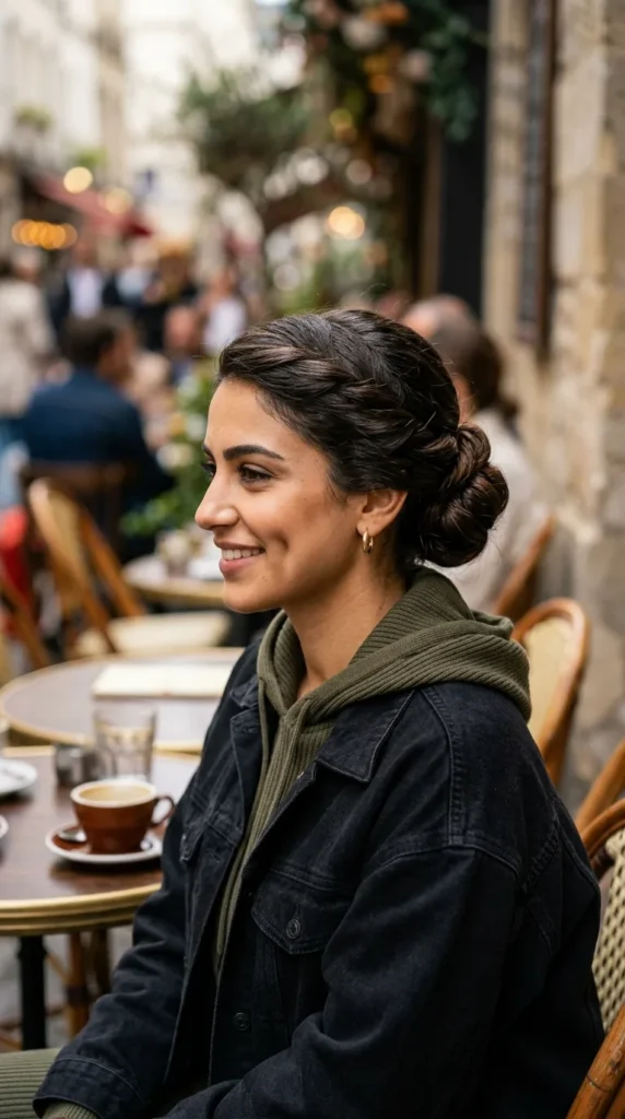 Office-Ready Twisted Low Updo
