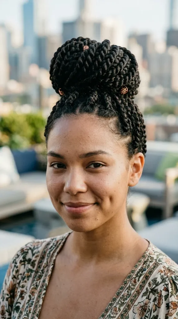 Passion Twists Braided Bun