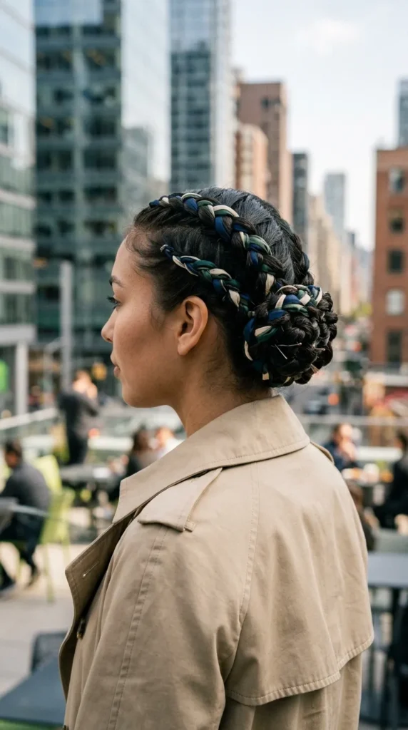 Ribbon-Woven Braided Bun