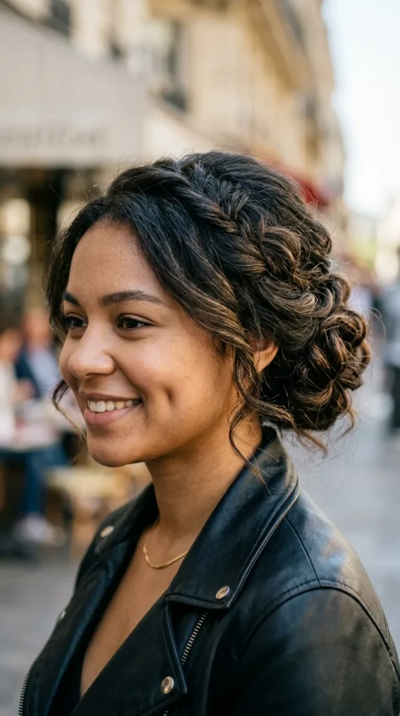 Romantic Loose Updo with Soft Waves