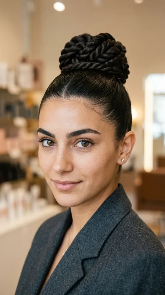 Rope Braid High Bun