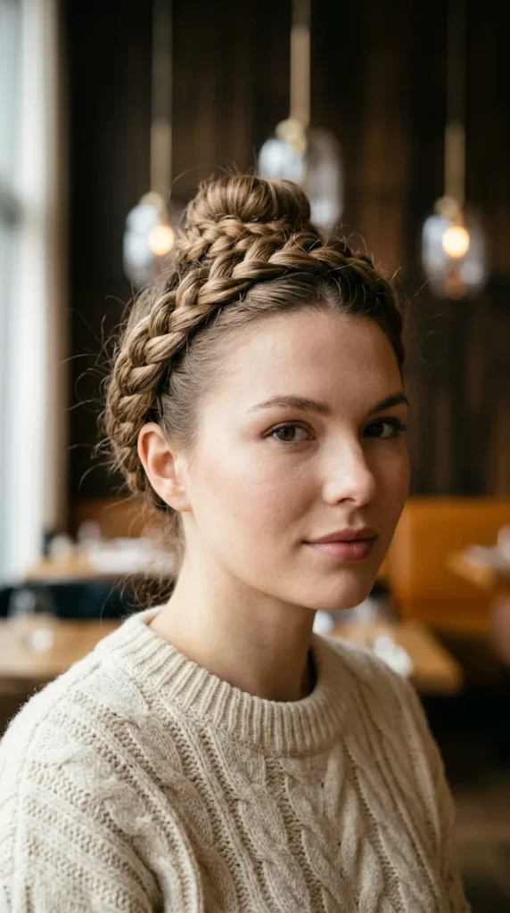 Rope Braided Crown Bun