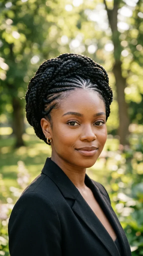 Sculptural Braided Crown Updo