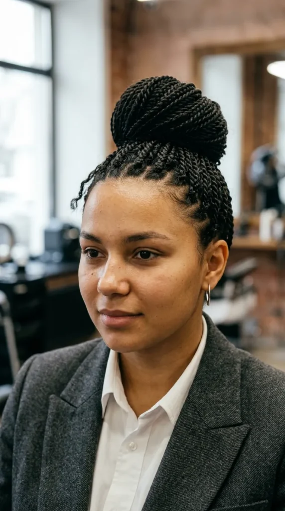 Senegalese Twists High Bun