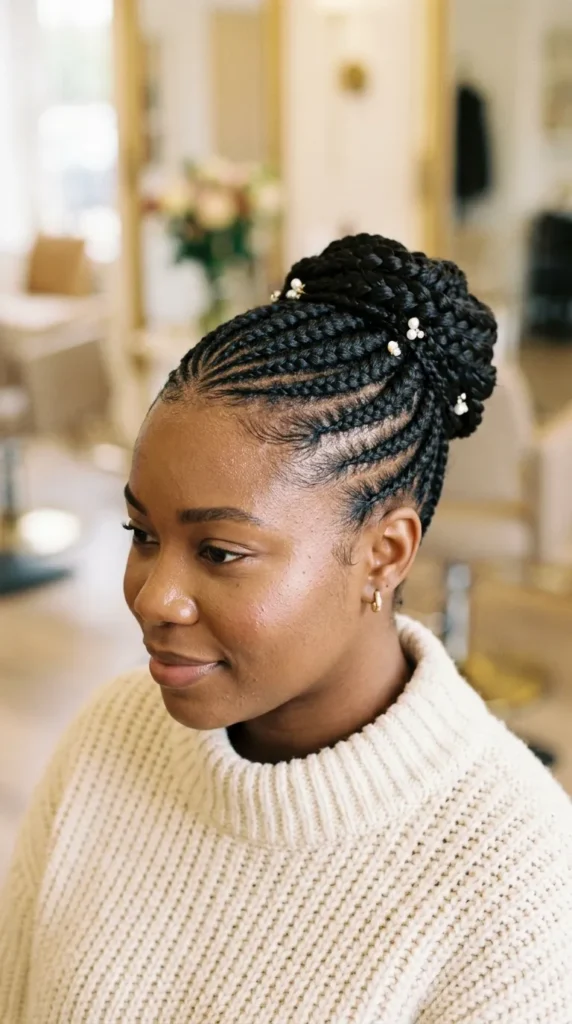 Sleek Braided Wedding Bun