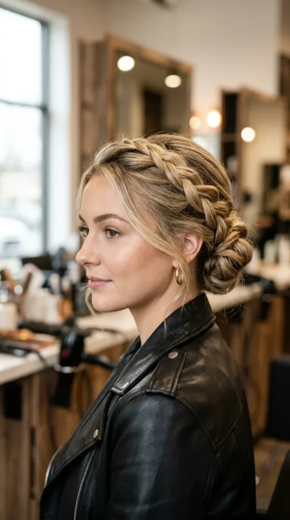 Twisted Crown and Low Chignon