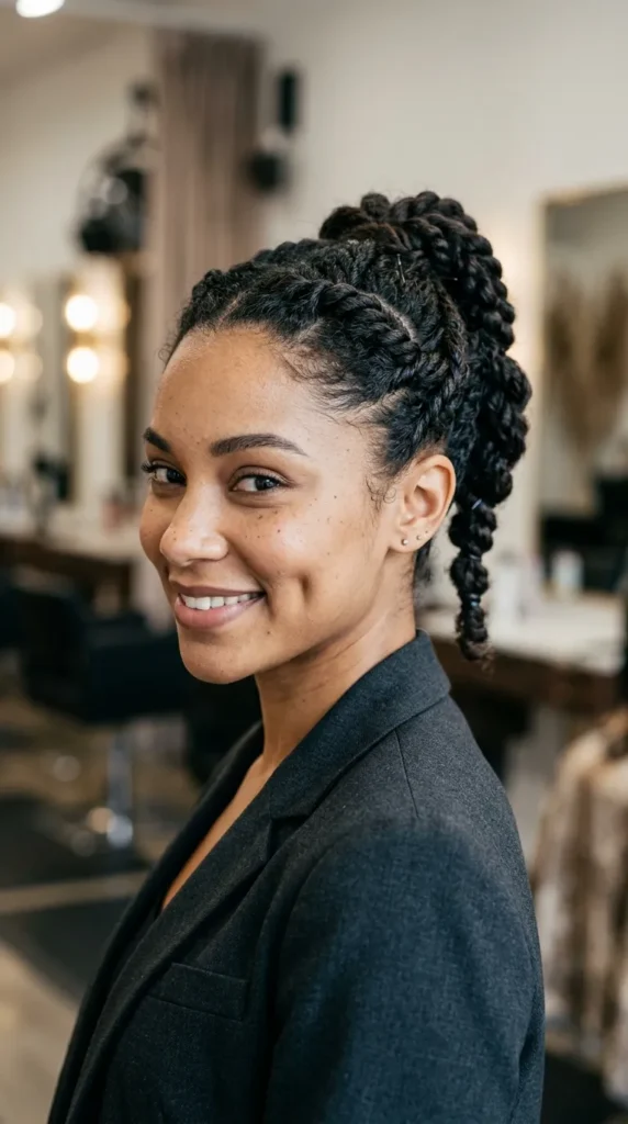 Twisted Ponytail Updo Style