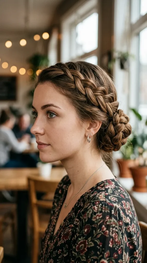 Waterfall Braid Updo for Long Hair