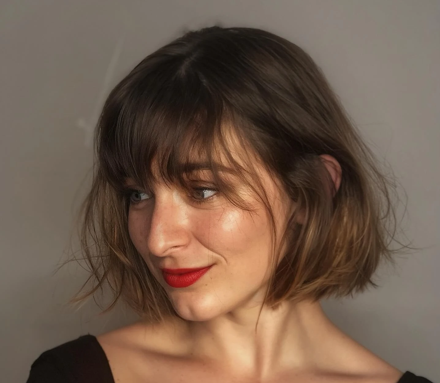 Wavy Bob Hairstyles with Bangs