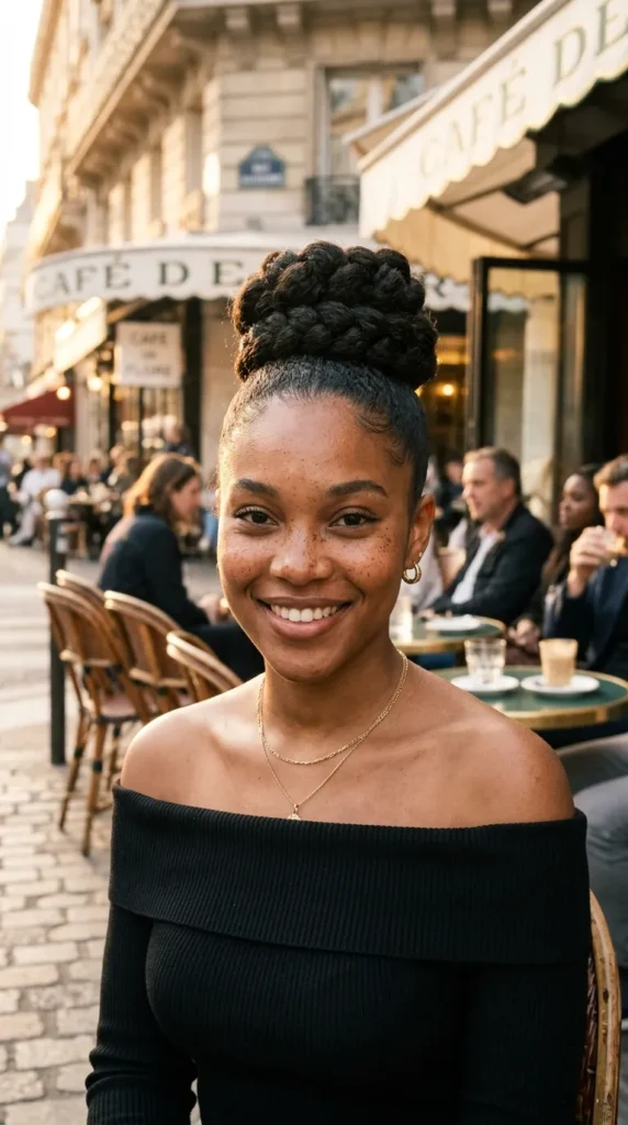 Wrapped Ponytail Bun Look