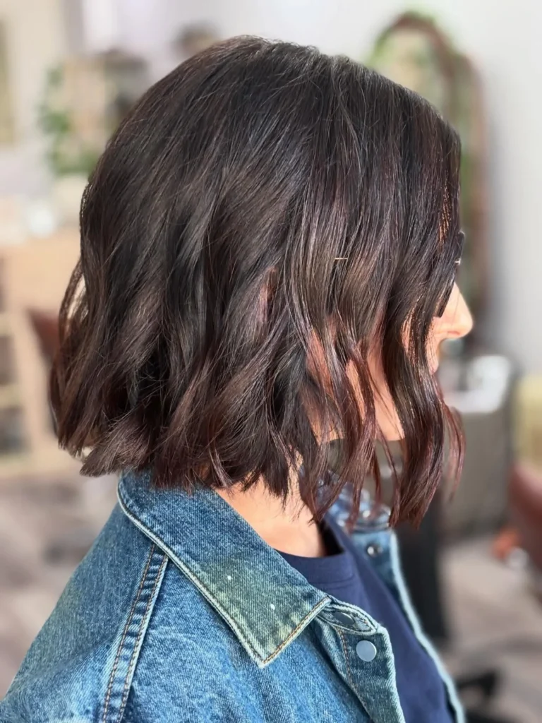 Espresso Lived-In Textured Bob