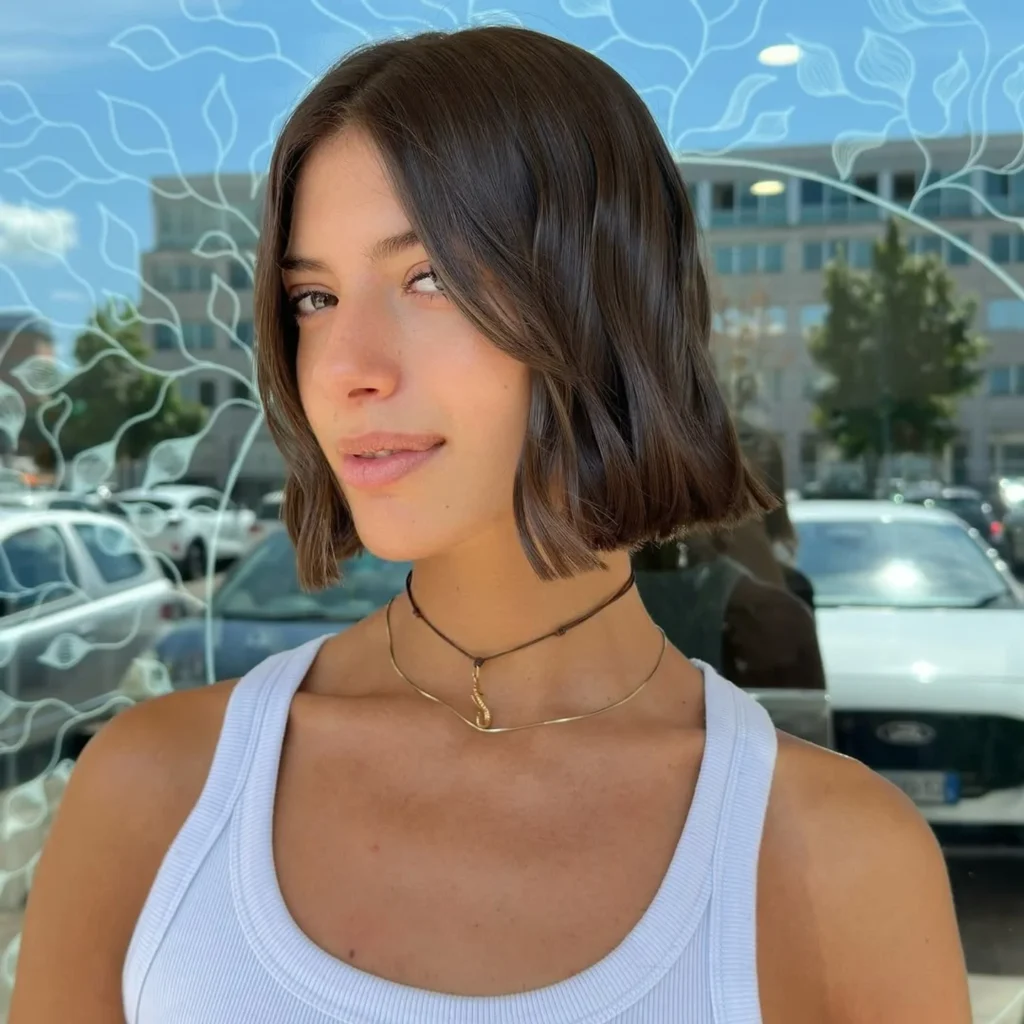 sleek frenchgirl bob with a minimalist bend